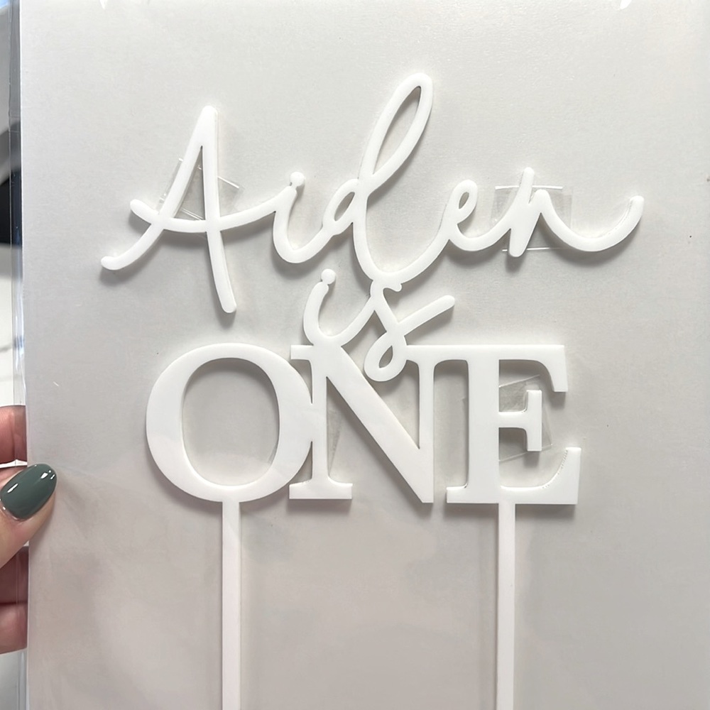 Aiden is One cake topper